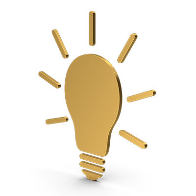 Symbol Light Bulb Gold.100watts
